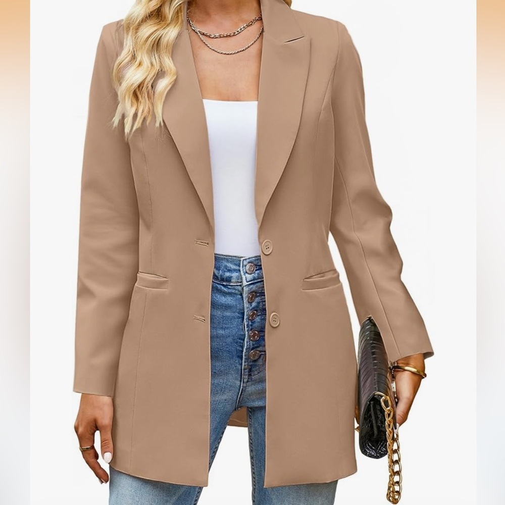 Luxmina Women's Tan Suit Jacket